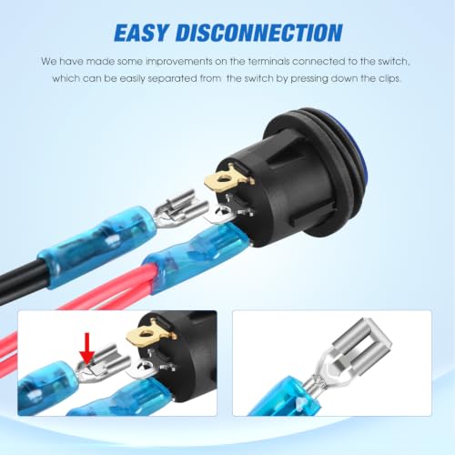 Image of Nilight 5 Gang Rocker Switch Panel IP67 Waterproof 12V /24V On /Off Blue