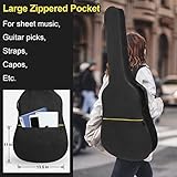 HOHIYO Guitar Bag 39 40 41inch Full Size Acoustic Guitar Gig Bag Cover, Padded Protective Waterproof Guitar Cover with Pocket and Adjustable Shoulder Strap Black - Image 6