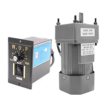 Adjustable Variable Gear Reducer Motor 60W 110V AC Gear Motor with Speed Controller Electric Reduction Motor, 135rpm 110 10K Reduction Ratio