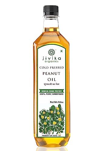 Jivika Cold Pressed Peanut Oil 1 Litre | Unrefined | Kolhu/Kacchi Ghani/Chekku | Natural | Chemical-Free | Cold Pressed Groundnut Oil for Cooking (B08DQYYWZJ) Amazon Price History, Amazon Price Tracker