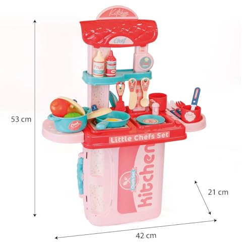 COZINHA INFANTIL 3 EM 1 KIT MALETA CHEF BRINQUEDO MC1006R