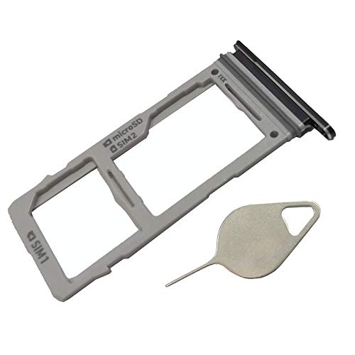 s10e Dual Sim Card Tray Replacement Card Holder for Samsung Galaxy s10e G970U G970W G970F G970U1 G970F/DS G9700(Black)