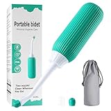 Generic Green Bidet Portable Bidet for Travel, Handheld Jet Spray, 500ml Capacity, Peri Bottle for Postpartum Care, Outdoor Use, Reusable Sprayer
