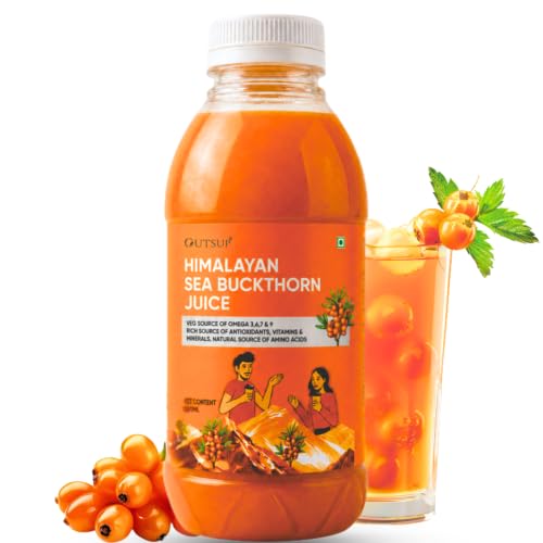 Image of Outsup Himalayan Sea Buckthorn Juice Concentrate 300ml | Cold-Pressed | No Added Sugar & No Extracts | Natural Vitamin C, Omega 3 6 7 9, Antioxidants | Immunity, Skin Glow & Gut Health Support - Pack of 1