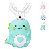DinoBrush Spazzolino Elettrico per Bambini, U 360°, Pulizia +85%,USB, IPX7