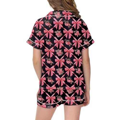 Pyjamas for Girls Nighties Boys Football Clothes Kids Cotton Nightdress Silk Long Sleeve Short Sets Girls' Activewear Fleece Pyjama Gifts Leggings Pjs Summer Shorts Black