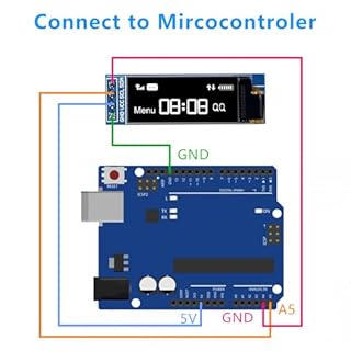 APKLVSR Lot de 3 modules d'affichage I2C 0,91" - Écran OLED IIC I2C - 128 x 32 3,3 V/5 V - Pour Arduino et autres microcontrôleurs (blanc)