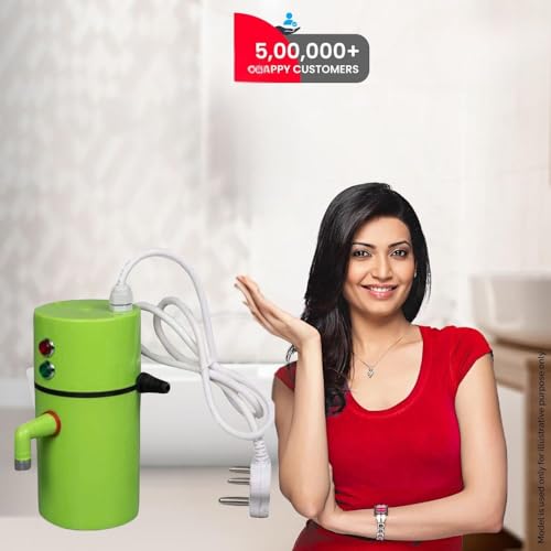 Image of Drumstone (5 Years Warranty) Multicolor - Auto Cut-Off Portable Instant Water Heater /Geyser for Kitchen, Restaurant, Clinic, Salon, & More - No Plumbing Required, 6-Second Hot Water