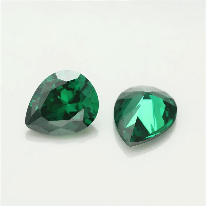 Birnenförmiger Zirkonia 5A, lose CZ-Steine, Grün, Meerblau, Kaffee, Rhodolith, Tansanit, Zirkon, Größe 3 x 5 – 10 x 12 mm, Kaffeefarbe, 7 x 9 mm, 50 Stück