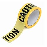 Krowd Kontrol Caution Tape - 328' Feet Roll – 3” Inch Wide Yellow Tape - 1 Pc/Pack – Safety, Hazard Warning, Barricade, Barrier Tape for Police, Halloween, Party Decoration – High Visibility