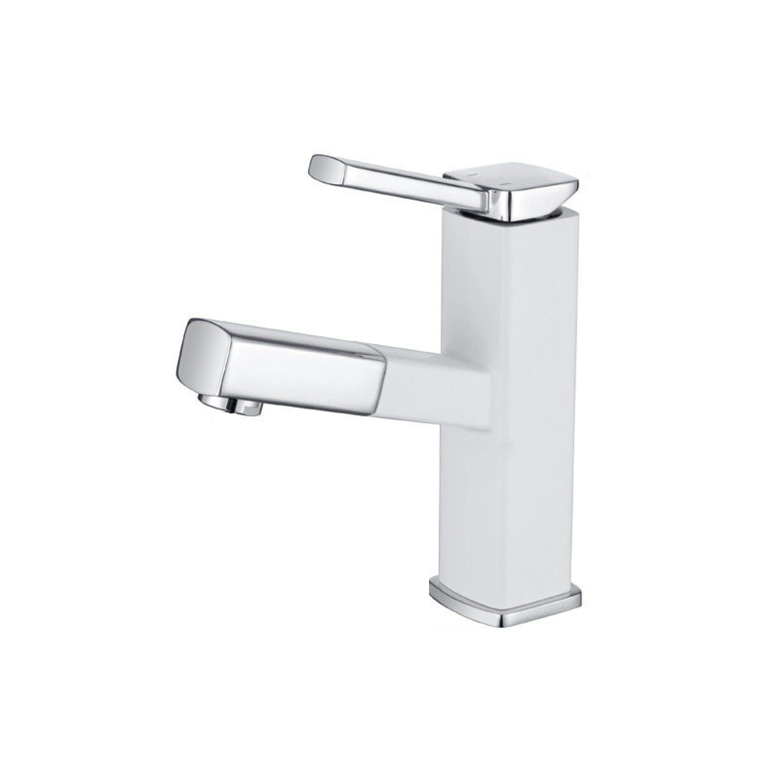 Mitigeur lavabo extractible blanc flexible 360 chaud et froid pour salle de bain
