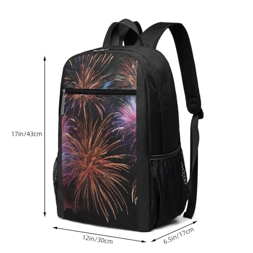 Explosion Firework 3d Backpack 17 Inches, Unisex Sports Rucksack, Large-Capacity Travel Bag, Business Backpack.3