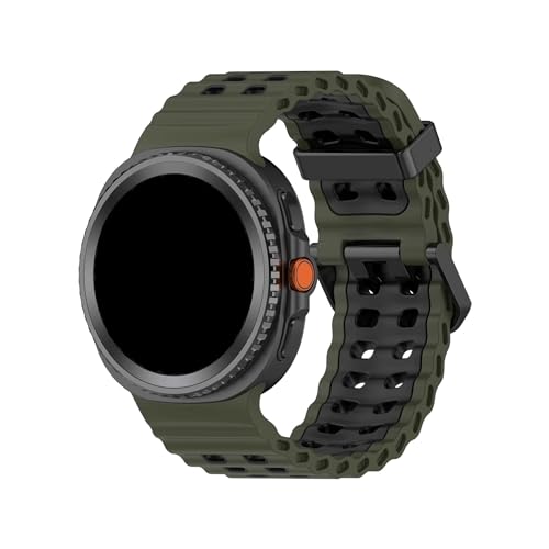 �V���J�Q���X�|�[�c�x���g�ɓK������Samsung Galaxy Watch 8 40 mm 44 mm/8 Classic 46 mm�x���g�A�N�Z�T���[(ArGreen-Black,For Galaxy Watch 8 40mm)