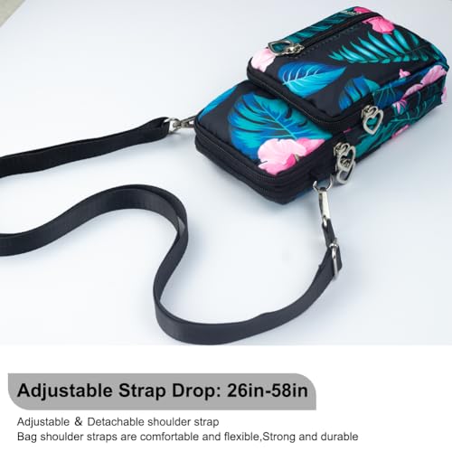 Image of JANKS Small Crossbody Bag for Women - Mini Phone Purses with Crossbody Strap and Wallet - Nylon Arm Bag