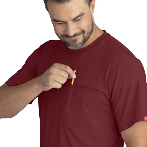 Red Kap Men's Tall Size Cooling Short Sleeve Pocket Tee, Crimson, Large Tall by Red Kap - Used condition - Image 3