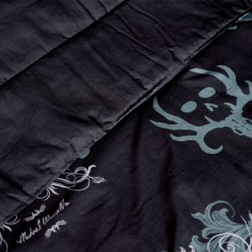 Bone Collector Comforter/Sham Set, King, Black/Grey