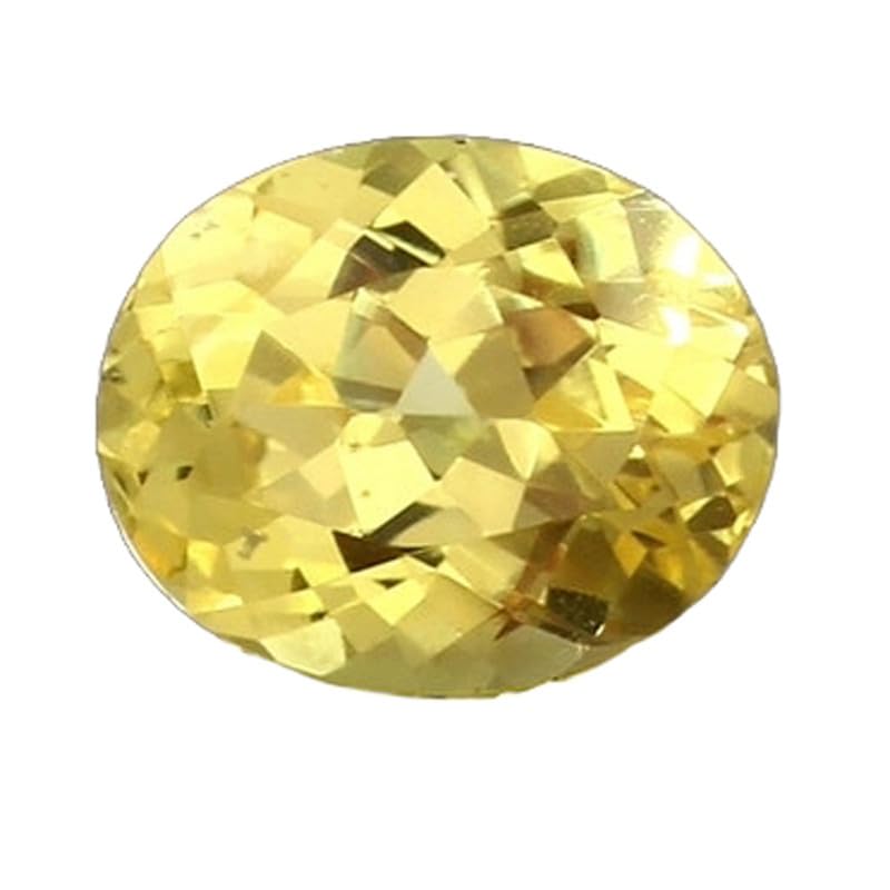 Saphir jaune gemme naturelle ovale 11x9mm pour fabrication de collier et bague DIY