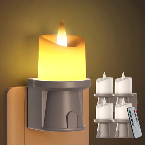 AnaNicozy 2-in-1 Plug in Night Light (4 Pack) - Dual