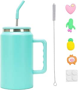 BUZIO Bouteille d'eau isotherme de 64 oz (1,8 l), cruche demi-gallon en