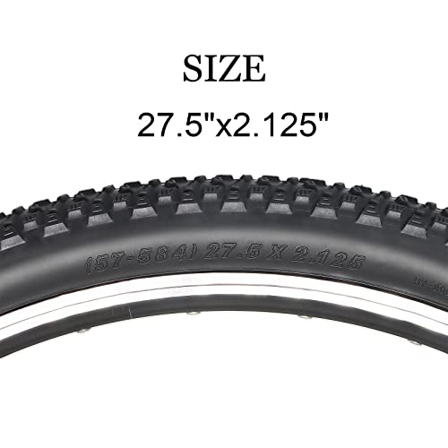 Hycline Bike Tire,27.5x2.125-Inch Folding Replacement Tire for MTB Mountain Bicycle-Black