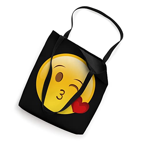 Bolso Tote Happy Kiss Face con labios guiñando y besando miniatura 2