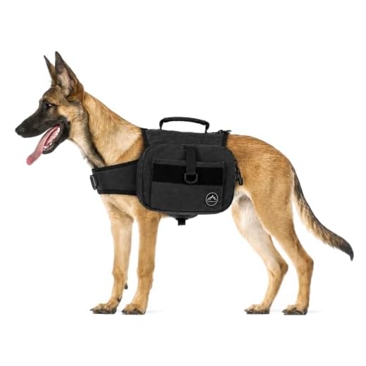 Himal Outdoors Dog Backpack for Large Dog, Dog Pack Hound Travel Camping Hiking Bag, Saddle Bag Rucksack with Side Pockets & Adjustable Strap