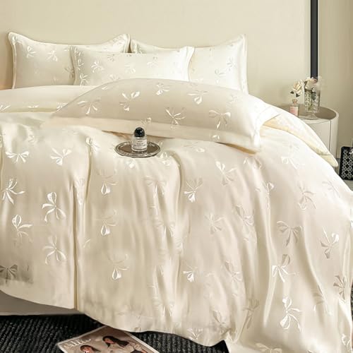 AShanlan Bettwäsche Blumen 135x200 Pflanzenmuster Bettbezug und Kissenbezug 80x80 cm ÖkoTex Zertifiziert Microfaser Bettwäsche-Sets mit Reißverschluss