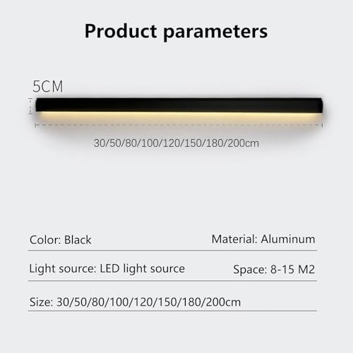 Applique murale LED extérieure 200cm noire dimmable avec télécommande IP65 - 5