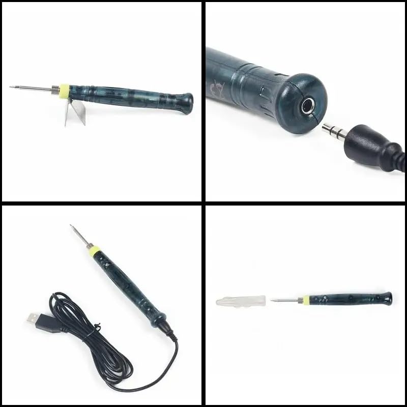 Image of BABATOOLS 8W USB Portable Soldering Iron With Stand Replaceable Long Life Tip + T H7R6