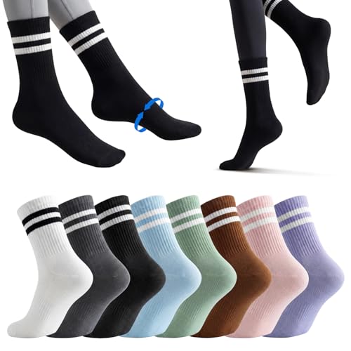 Listado de Calcetines de deporte para Mujer - solo los mejores. 48 8 Pares Calcetines Deportivos para Mujer - Calcetas yoga mujer Algodón Suave Transpirable, Calcetines de Algodón - Ideales para Yoga, Pilates y Uso Diario (Paquete de 8...