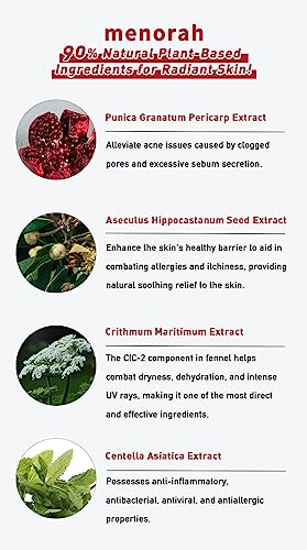 menorah-skincare-Anti-Blemish-Treatment-Rescue-Sheet-Masks-4-Sheets-with-Pomegranate-Artichoke-Acne-Facial-Masks-Instant-Recovery-Oil-Water-Balabce-Acne-Skin-Organic-cotton-sheet-mask