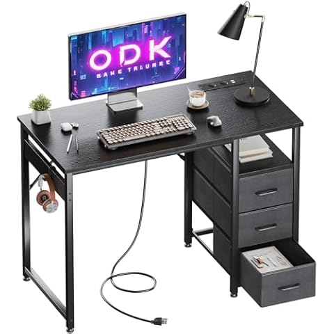 Bureau ODK avec Tiroirs et USB Cover