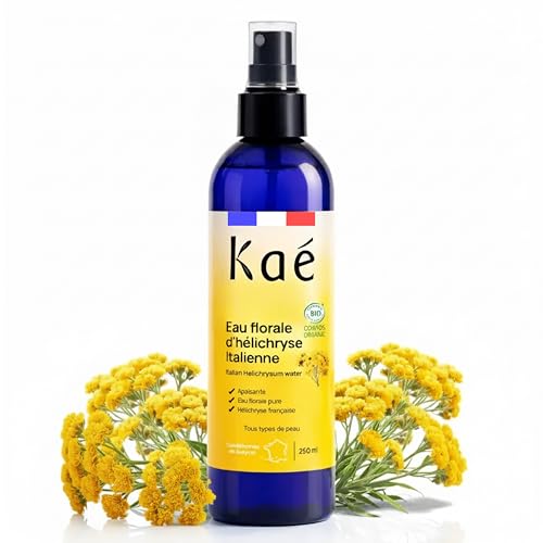 KAÉ Eau Florale d'Hélichryse Italienne Bio 250ml - Lotion Tonique Apaisante Fabriquée en France 99,8% Naturelle - Aide à Atténuer l'Aspect des...