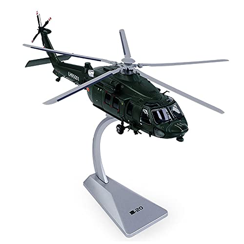 zsliap 1/55 Scale, Gunship Model, Alloy Simulation Helicopter Model, Die-cast Display Model, Toy Helicopter, Military Series Helicopter, Birthday Gift, Children Gift Bag Filling, with Bracket, Green