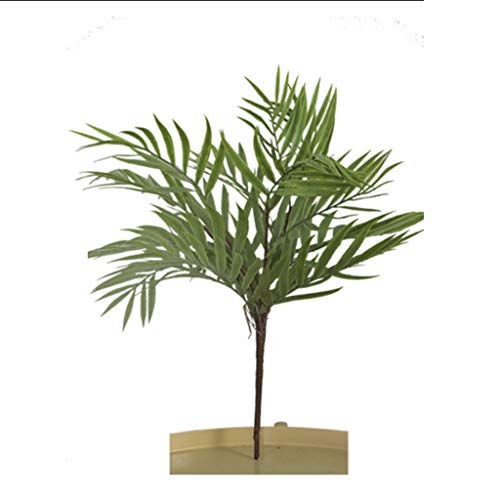 ZJY Árboles Artificial 15 Hojas Palmera Planta Manojo Boda Familia Iglesia Casa Mesa Floristería Muebles Decoración Plástico Planta Bonsai Árboles Ártificiales