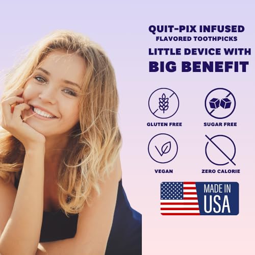 infused premium flavored toothpicks - to help quit smoking - nicotine free - non-gmo kosher vegan wintergreen 40 approx count