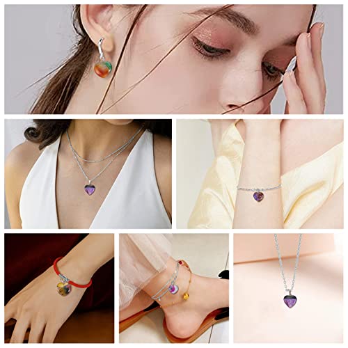 Danlingjewelry 5Pcs Mixed Heart Natural Stone Pendants Dyed Natural Agate Stone Heart Charms For Diy Bracelet Necklace Jewelry Making #TOP6