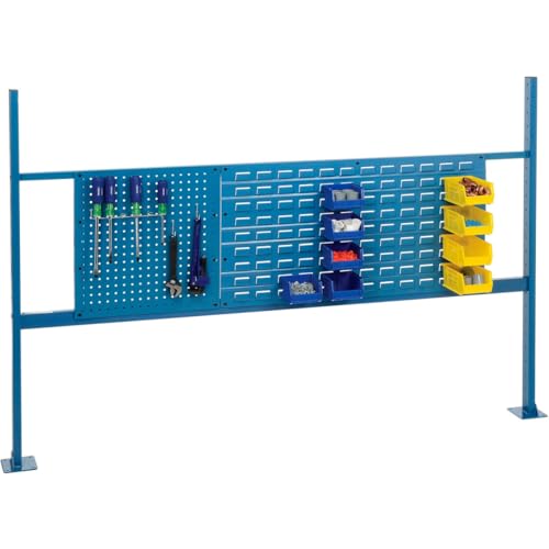 Global Industrial 249718BL 18 in. Pegboard & 36 in. Louver Panel Kit - 54 in. - Blue