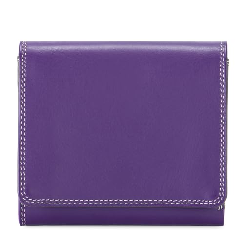 Compact Trifold petit portefeuille cuir mixte design italien porte-carte original
