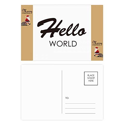 Cartes de remerciement Père Noël Hello World pour écrire rapidement à tous