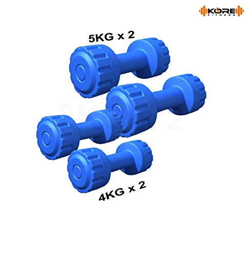 Image of Kore DM-PVC Combo 162 Dumbbells Kit (4 Kg x 2 + 5 Kg x 2)
