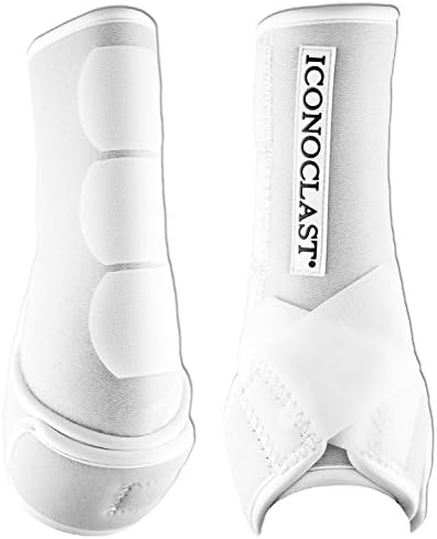 Iconoclast Orthopedic Support Boots - 1 Pair for Front Legs (White, Medium)