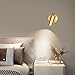 FVPJUXSG Modern LED Wall Sconce, Adjustable Bedside Reading Light, Gold Wall Lamp Fixture for Bedroom, Living Room, Hallway, Hotel, and Study Room Lighting Decor