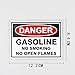 JKGHK Pegatinas de coche 2 unids calcomanía de gasolina peligro no fumar PVC 112 2 cm × 8 4 cm car sticker-a
