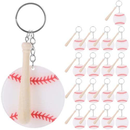 Porte-clés baseball acrylique incassable de 6 cm pour éviter de perdre ses clés de sport