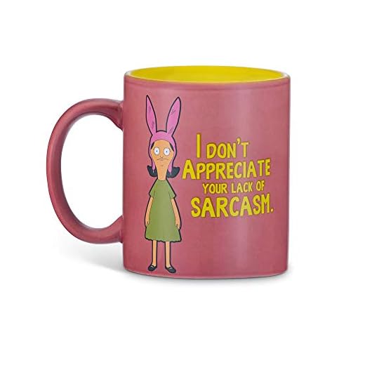 Bob's Burgers Coffee Mug - I Don't Appreciate Your Lack Of Sarcasm - 12oz Louise Belcher Printed Mug