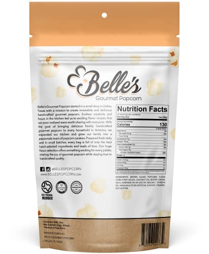 Belle’s Gourmet Popcorn: Sea Salt Caramel Gourmet Popcorn Snack Pack | Non Gmo Snack Food For Kids Snacks, Snacks For Adults, Movie Snacks, Food Gifts | Made W/ Usa Grown Fresh Corn – 4 Pack #TOP1
