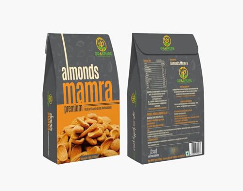 Image of GRABPURE Mamra Almonds /Mamra Badam Dry Fruits- 250 Grams (Pack of 2)
