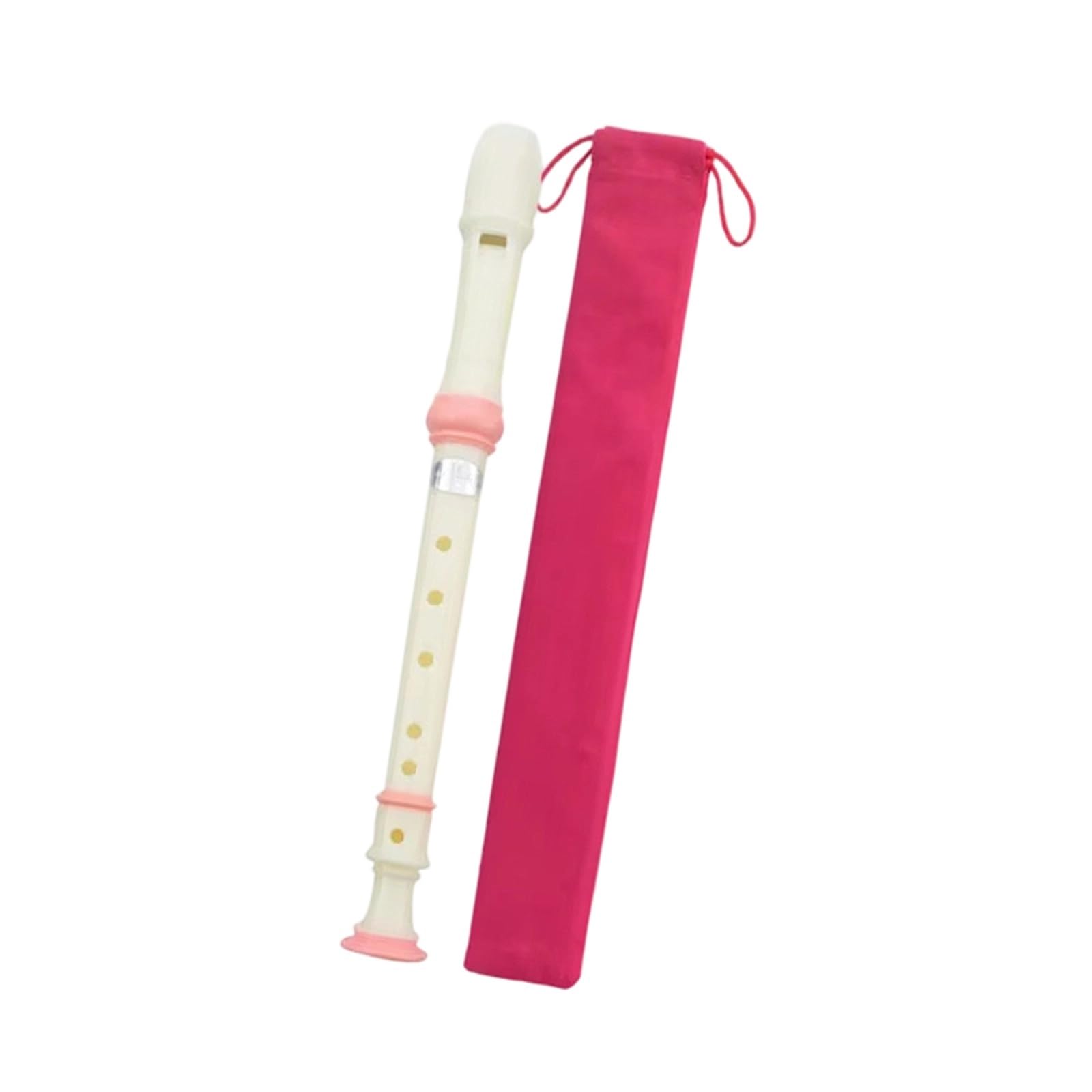 Instrumento De Viento Para Principiantes Estilo Alemán Flauta Dulce Soprano 6 Agujeros Flauta Dulce Madera(Pink)