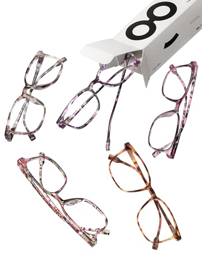 Image of JOLISU 5-Pack Ultra-Light Slim Frames Reading Glasses for Women - Readers for Women, Spring Hinges and Blue Light Protection